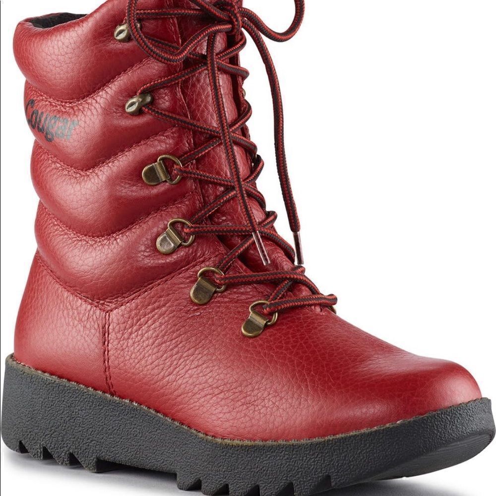 Cougar Women’s arctic boot leather waterproof fleece lining TRP sole Sz 8 NIB - Picture 2 of 13